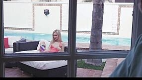 TINY BLONDE TEEN CHANEL RIDES STEPG grandpa'S COCK OUTDOOR!