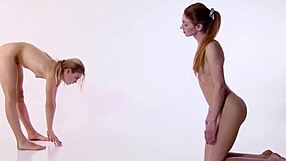 svetik samozvetik and rita mochalkina stretch pussies in hot flexible lesbian gym play