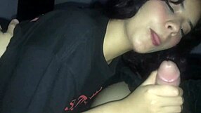 Hermanastra craves big cock deep in her mouth sucking wildly non-stop!