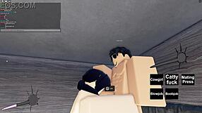 Slutty roblox girl spreads wide and takes a hard pounding like a pro
