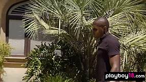 bubble covered ebony milf misty stone washes car nude with teen gfs