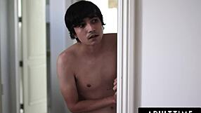 eliza ibarra tries on wrong glasses in steamy shower scene