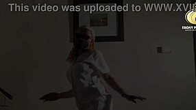 Ebony nurse bangs interviewer for promotion with big tits pussy riding doggystyle in hospital