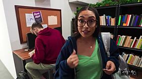 shh, sneaky classroom desk blowjob on teacher's monster cock while classmates watch 😏🍆💦