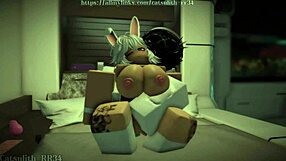 Snow Bunny Worships Cum Covered Tattoo Cock