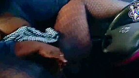 black milf yukisenpai fingers wet pussy roadside public car audio