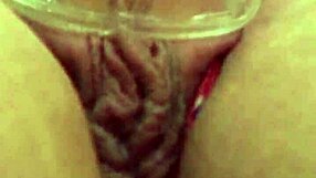 Puffy swollen pussy tightly bound and pumped up close for intense detailed view