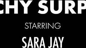 Watch Peachy Sara Jay pound her pussy with huge dildo solo!