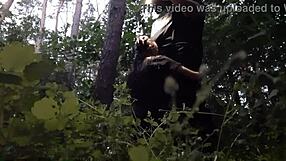 I Face-Fuck Stepsister's Mouth in Woods Hiding from Boyfriend!