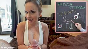 French Stepmom Teaches Real Sex Ed with Monster Cock Riding