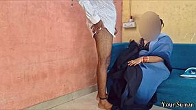 Stepmom bends over office desk for son-in-law creampie after big ass blowjob closeup homemade