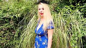 whoa, check Lucy gresty teasing her huge natural tits and nipples outdoors in lingerie!