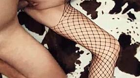 her milf ass craves anal in tight fishnet lingerie pov