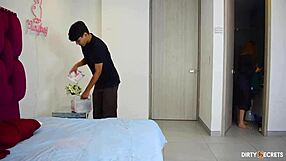 student rams my milf ass after massage anal creampie farting!