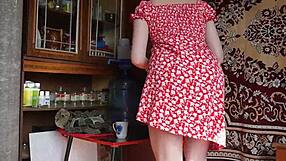 City girl beds big tits brunette ranch farmer for homemade fuck