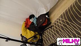 Petite Peruvian teen prostitute bent over fucked doggystyle in Barcelona streets