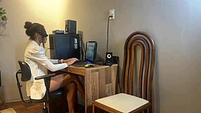 secretary risks bareback pounding from horny employee?