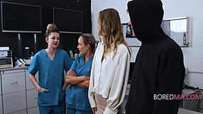 Boss Lady Fucked Hard by Stranger While She Ignores in Office Petite Milf Action!