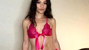 yo check out nadia diamo this fit 18+ teen modeling lingerie and strutting in heels