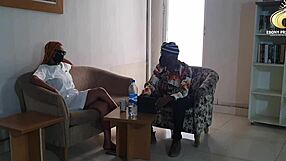 Ebony nurse bangs interviewer for promotion with big tits pussy riding doggystyle in hospital