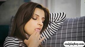 i moan loud fingering my shaved pussy so sexy