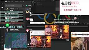 girl plays pc game flashing her smooth shaved pussy under desk