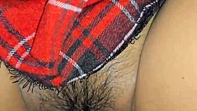 sexy latina housewife slips into slutty outfit for tight pussy play