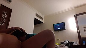 brushed my girlfriend's mouth deep in hotel... lesbian lick illusion