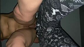 Latina bent over taking massive cock doggystyle pounding her shaved pussy until deep creampie finish