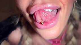 the stunning model annabella blue teases with her juicy pussy lips and natural tits before passionate missionary pounding and explosive cum in mouth