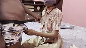 Indian desi schoolgirl 18+ bent over fucked hardcore by big cock village