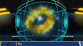 orange trainer's big boobs shake during wild ass dancing handjob?