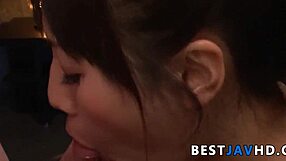 Oily Azusa Nagasawa Deep Throats Two Cumshots in Uncensored JAV Threesome