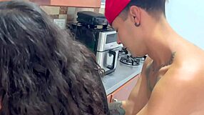 big ass babe can't resist sucking stepdad's cock on cam then riding hard