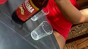 Brazilian Latina Exposes Herself to Married Man in Bar