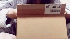 unboxing these anal toys and trying on wet look clothes now