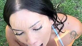 vigilante spots hot japanese babe and fucks her pussy in public parking lot