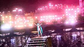 hatsune miku in full nude bunny costume mod shows off her big ass and tits casually