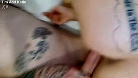 Tattoo Slut Begs Big Cock to Stretch Small Tits Pussy