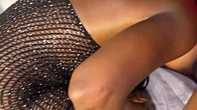 Morning bent over doggystyle with cute ebony neighbor's big black cock pussy ride