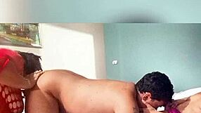 Mature Milf Licks Ass While Fucking Girlfriend's Tight Pussy Doggystyle