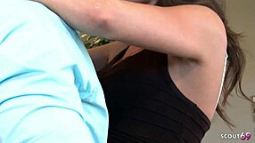 small tits 18+ wife lina cole bends for husband's best friend doggystyle pounding