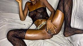 brazilian teen rides big black cock doggystyle missionary creampie on sofa