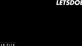 Flexible Russian Teen Stella Flex Spooned Sensually with Passionate Kisses