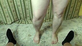 cuckold hubby watches pov as he masturbates and cums inside his pregnant wife's hairy pussy without penetration