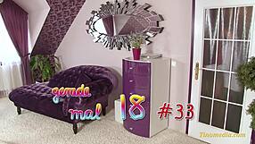 Eighteen year old teen girl fucks boyfriend passionately with big tits bouncing wildly