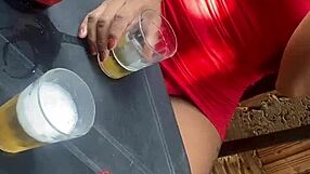 Brazilian Latina Exposes Herself to Married Man in Bar