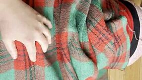 you won't believe how my shy neighbor sneaks under the blanket for some secret pussy licking action