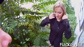 Spy Glasses Guy Picks Up Glasses Teen for Rough Pussy Ramming Spanking Contest Fuck