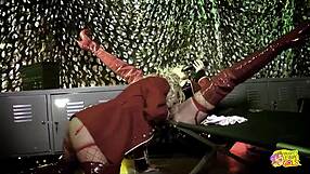 Three Big Tits Blondes Ride Stud in Retro Uniforms